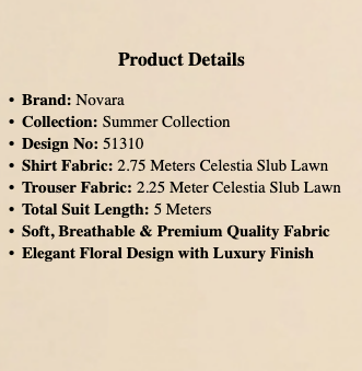 Novara 2pc Summer Collection – Design No. 51310