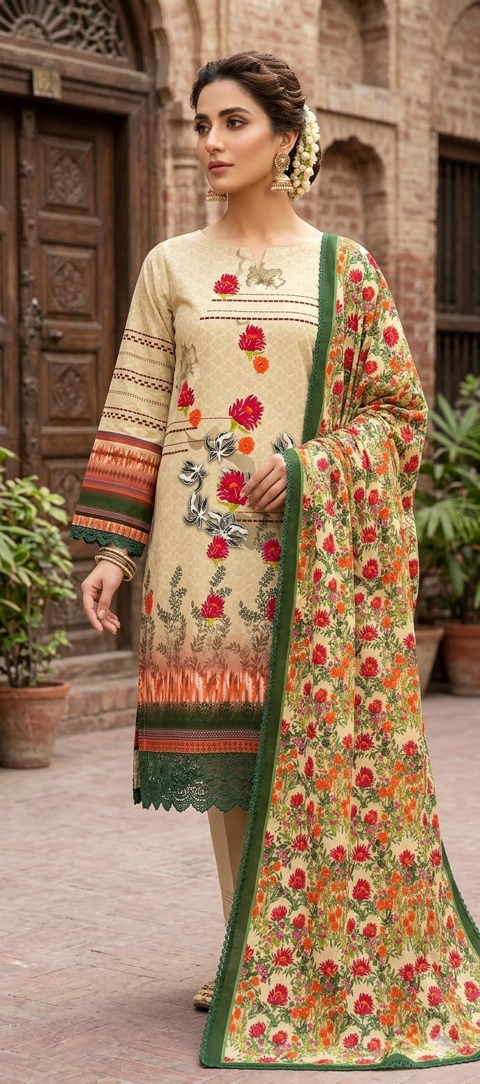 Lyallpur 3Pc Summer Collection Design No. 26206