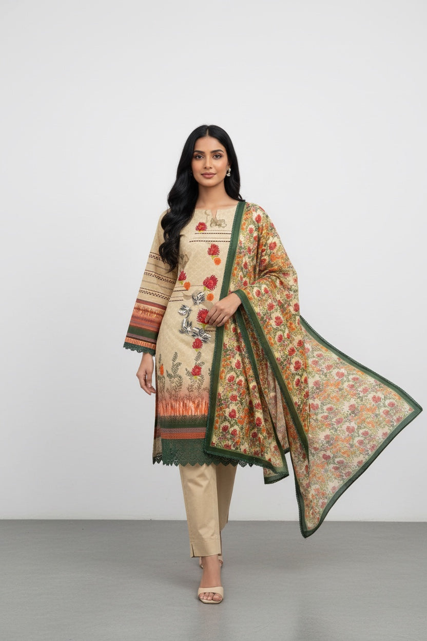 3 Piece Lawn D - US6154 STYLO Summers 2026