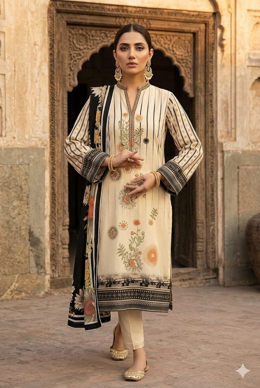 Lyallpur 3Pc Summer Collection Design No. 26214