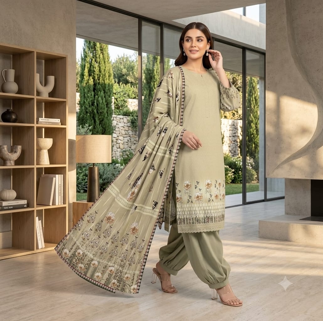 3 Piece Lawn - Lyallpur