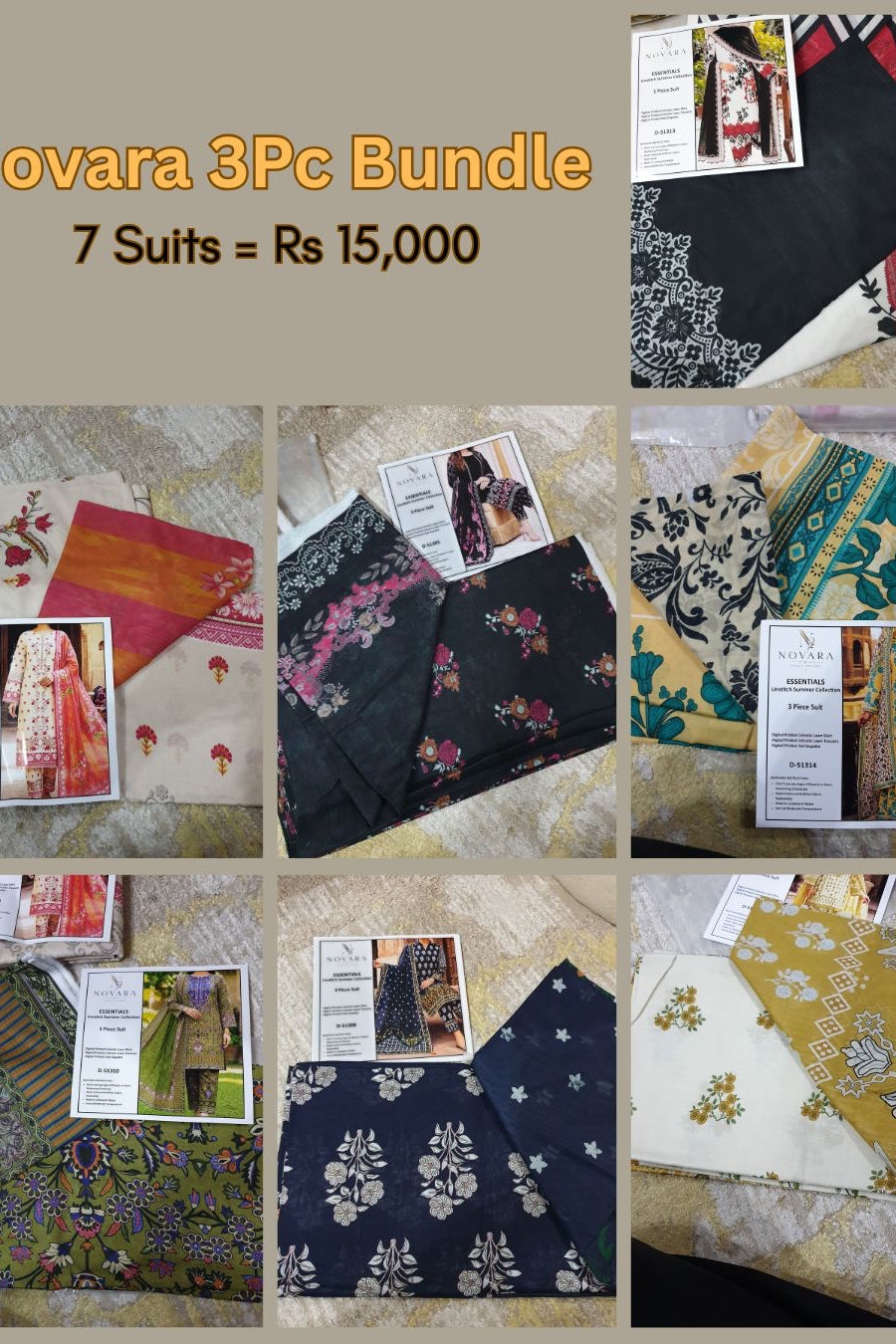 3Pc Novara 7 Suit Bundle