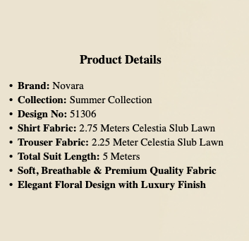 Novara 2pc Summer Collection – Design No. 51306